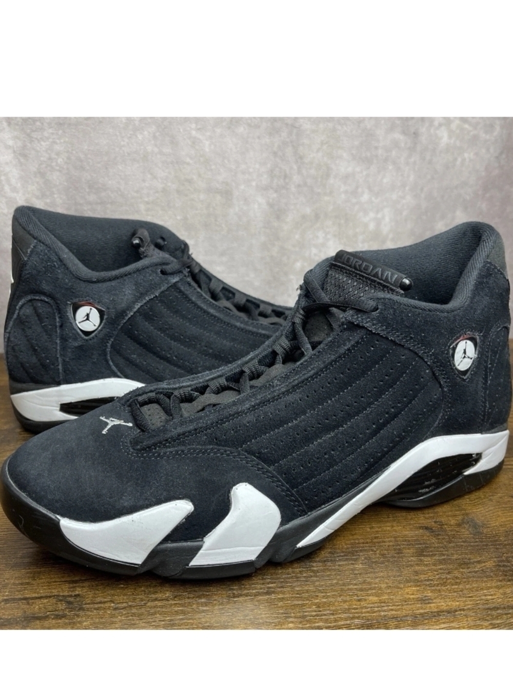 Air Jordan 14 Retro Black White Size 9